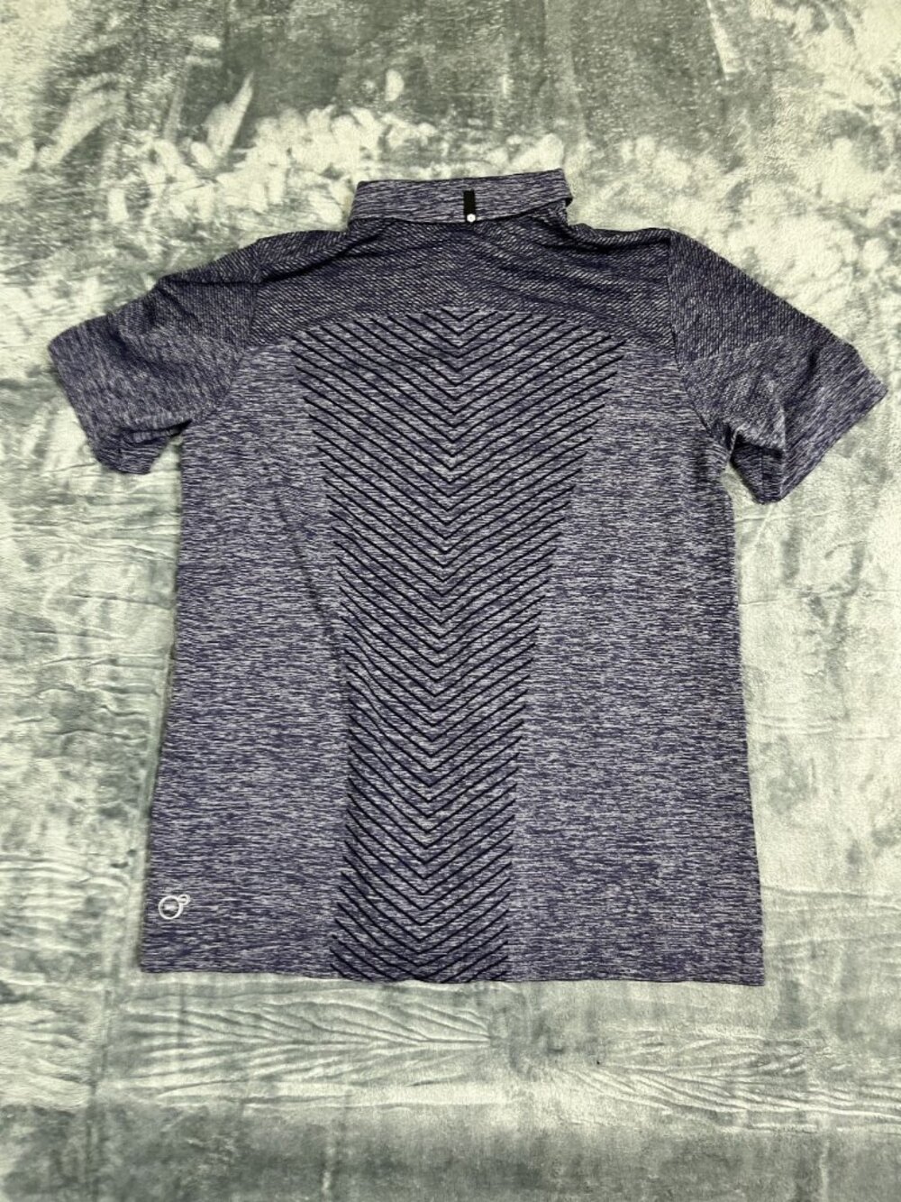 Puma Mens Heathered Golf Polo Shirt M Purple Lightweight Stretch Performance - Picture 7 of 11